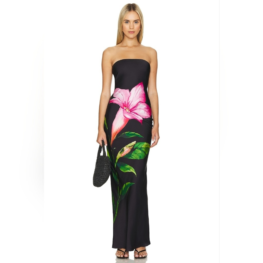 $375 ROCOCO SAND Maxi Dress Black Small NWT